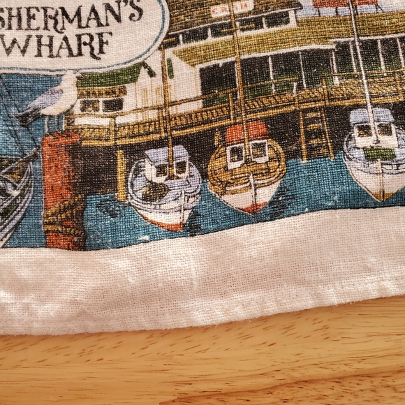 Vintage 1986 Linen Wall Calendar Golden Gate Bridge San Francisco Tea Towel - Picture 6 of 12